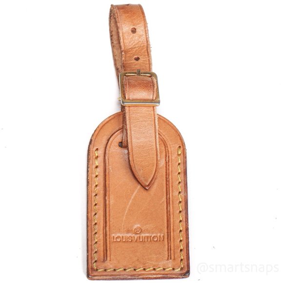 Authentic vintage LOUIS VUITTON Vachetta Luggage Name Tag